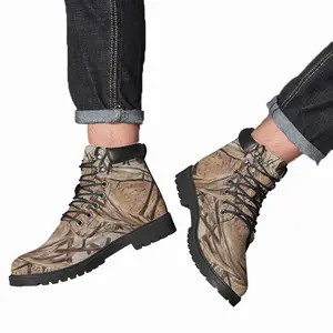 Men Crown Of King Mid Top Boots