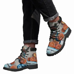 Men Peach Mid Top Boots