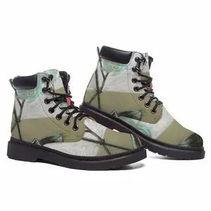 Men White Orchid Mid Top Boots