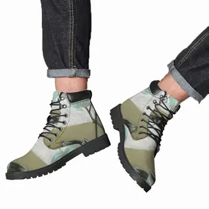 Men White Orchid Mid Top Boots