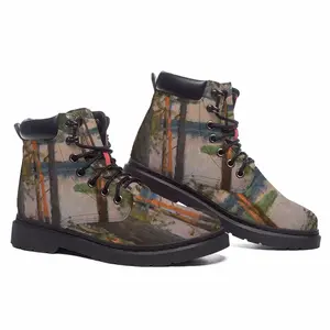 Men Pine Trees Evening Mid Top Boots