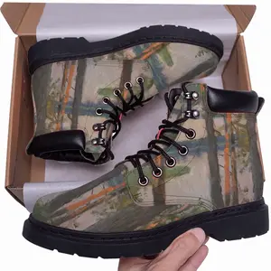 Men Pine Trees Evening Mid Top Boots