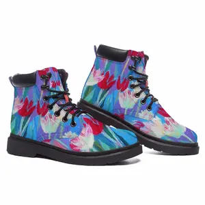 Men Harmony Of Pink And Blue Mid Top Boots