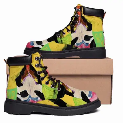 Men Wild Flower Mid Top Boots