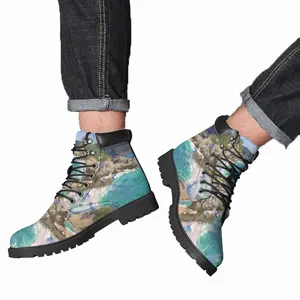 Men Sea Shore Spain Mid Top Boots