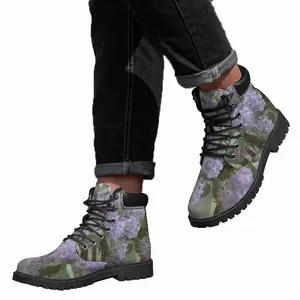 Men A Bouquet Of Lilacs Mid Top Boots