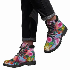 Men Bouquet Dahlias Mid Top Boots