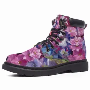 Men Summer Flowers Mid Top Boots