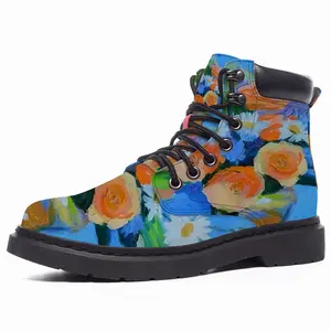 Men Roses And Chicory Mid Top Boots