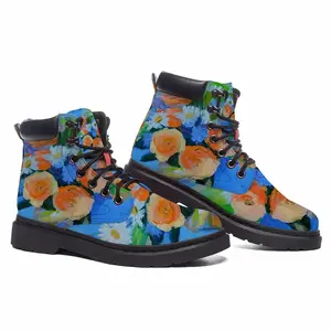 Men Roses And Chicory Mid Top Boots