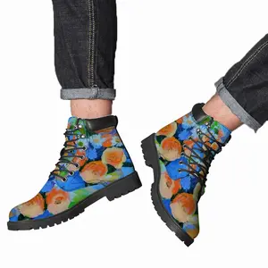 Men Roses And Chicory Mid Top Boots