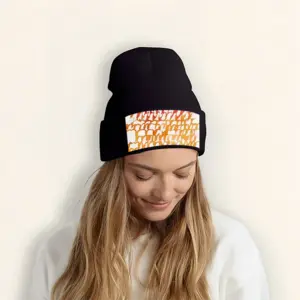 Calligraphic Landscape 006 Knitted Hat