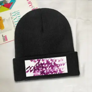 Calligraphic Landscape 002 Knitted Hat