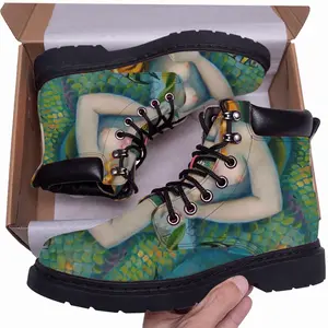 Men Mermaid Love Mid Top Boots