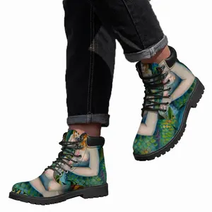 Men Mermaid Love Mid Top Boots