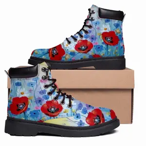 Men Three Poppies Mid Top Boots