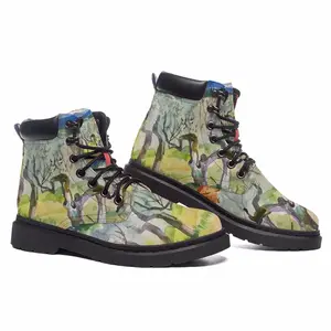 Men Olive Trees Mid Top Boots