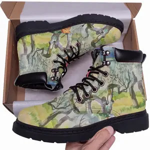 Men Olive Trees Mid Top Boots