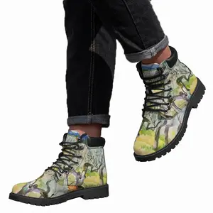 Men Olive Trees Mid Top Boots