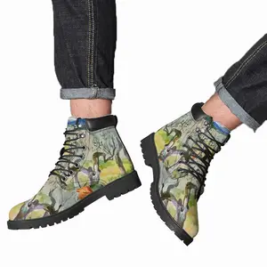 Men Olive Trees Mid Top Boots