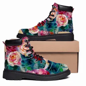 Men Roses On Garden Table Mid Top Boots