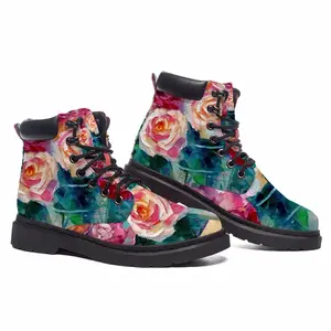 Men Roses On Garden Table Mid Top Boots