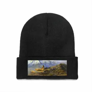 Mountain Ararat And Monastery Khor Virap Knitted Hat