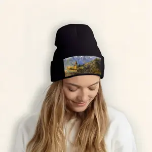 Mountain Ararat And Monastery Khor Virap Knitted Hat