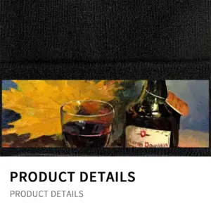 Bright Still Life With Wine Knitted Hat