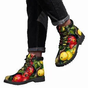 Men Butterfly Teasing Apple Tree Mid Top Boots