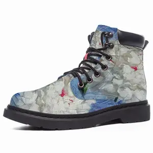 Men ”White Peony” Mid Top Boots