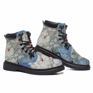 Men ”White Peony” Mid Top Boots