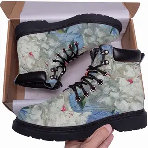 Men ”White Peony” Mid Top Boots