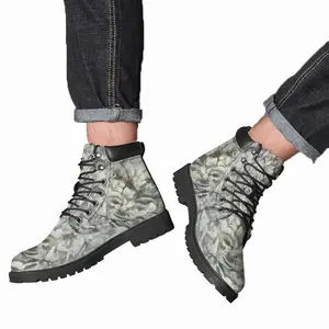 Men Winter Flower Mid Top Boots