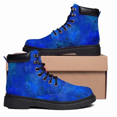 Men Symphony In Blue Mid Top Boots