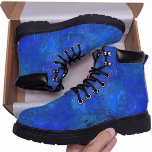 Men Symphony In Blue Mid Top Boots