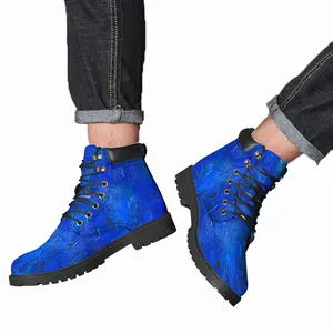 Men Symphony In Blue Mid Top Boots