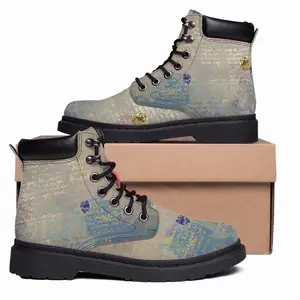 Men “Heart Of Perfect Wisdom Sutra” Mid Top Boots