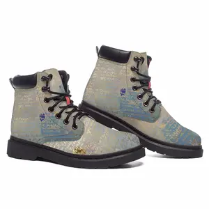 Men “Heart Of Perfect Wisdom Sutra” Mid Top Boots