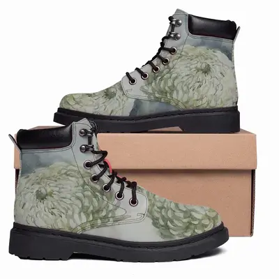 Men Flower Mid Top Boots