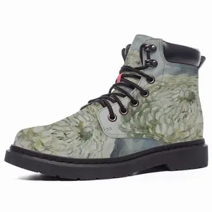 Men Flower Mid Top Boots