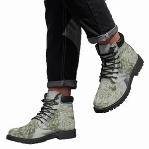 Men Flower Mid Top Boots