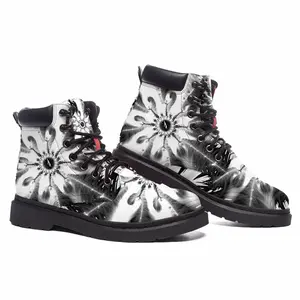 Men Feathers Mid Top Boots