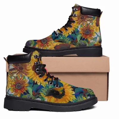 Men The Sunflowers Mid Top Boots