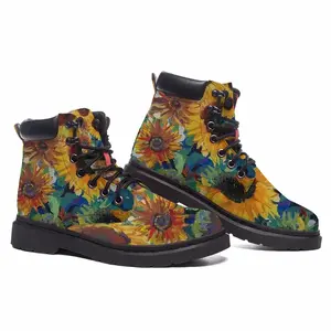 Men The Sunflowers Mid Top Boots