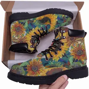 Men The Sunflowers Mid Top Boots