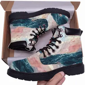 Men Sunset Sea Mid Top Boots