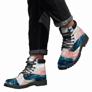 Men Sunset Sea Mid Top Boots