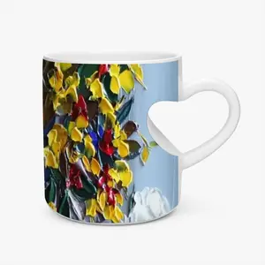 The Pleasure Of Flowers K Peach Heart Mug