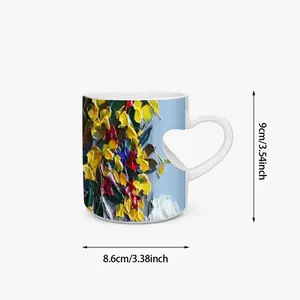 The Pleasure Of Flowers K Peach Heart Mug